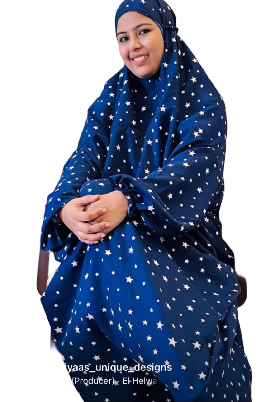 Navy Blue with Stars Prayer Dress
