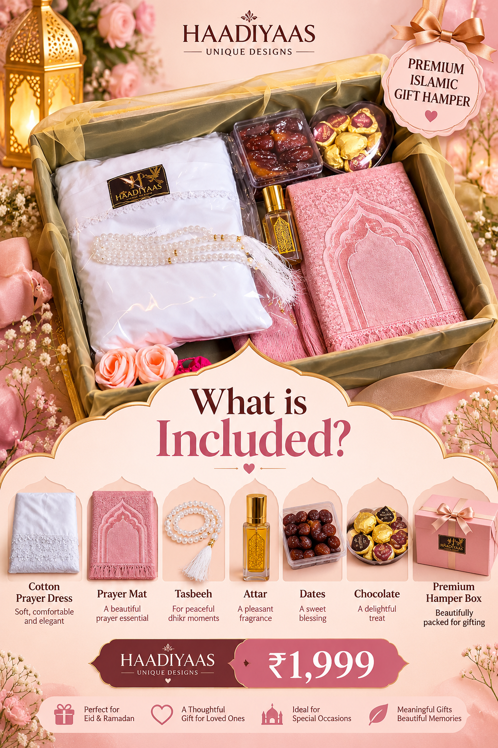 HAADIYAAS Premium Cotton Prayer Gift Hamper