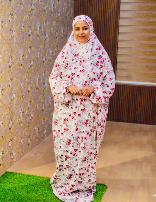 Floral in red Prayer Dress