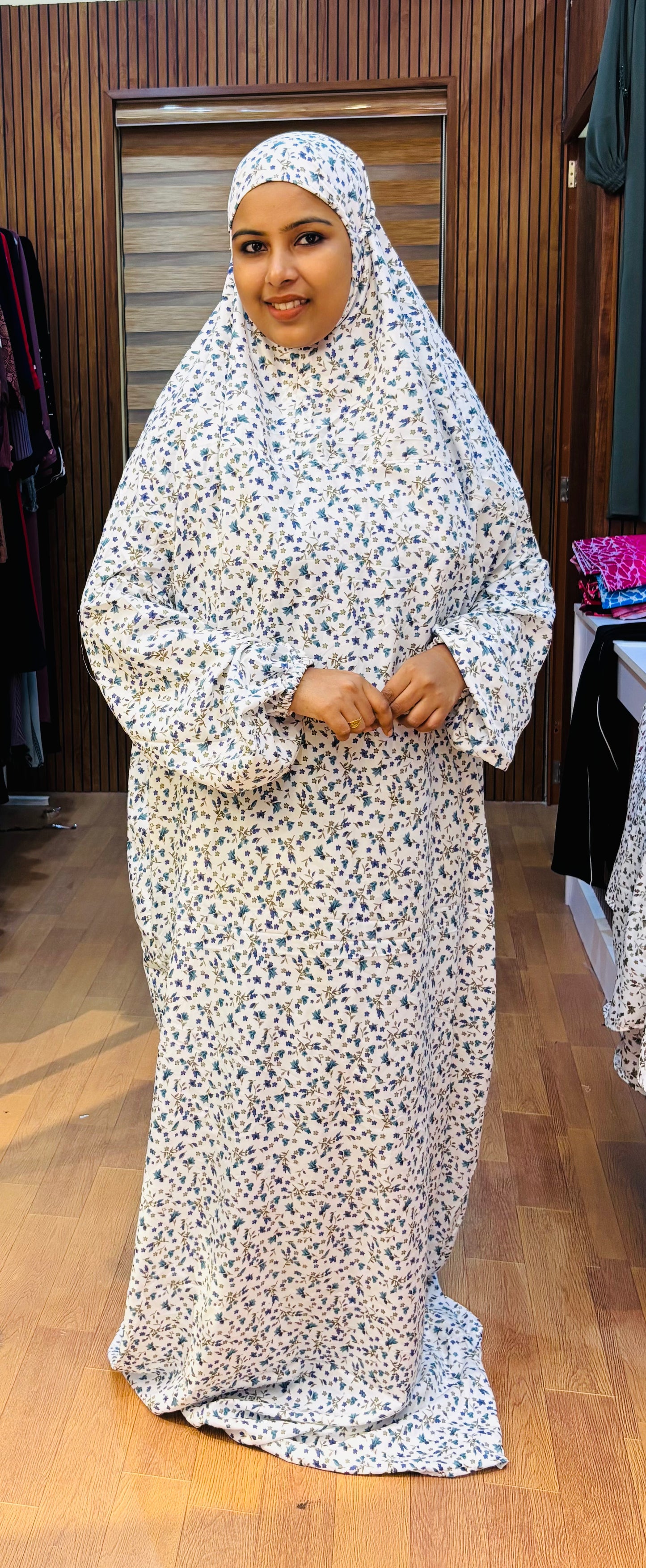 Blue flower prayer dress