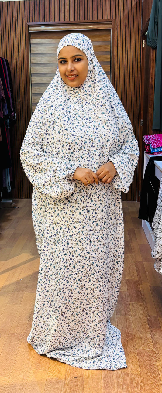 Blue flower prayer dress