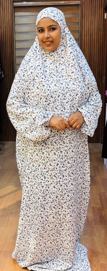 Blue flower prayer dress