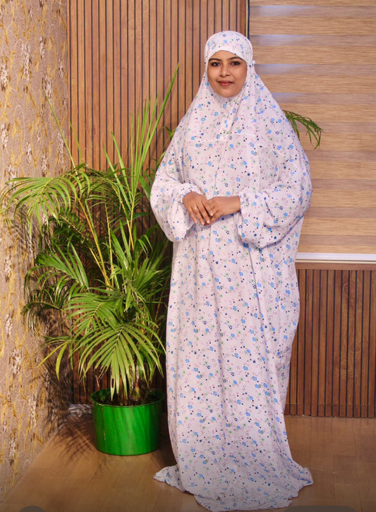 Blue floral prayer dress