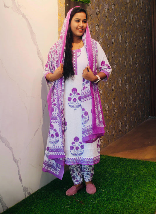 Dark lavender cotton set xl