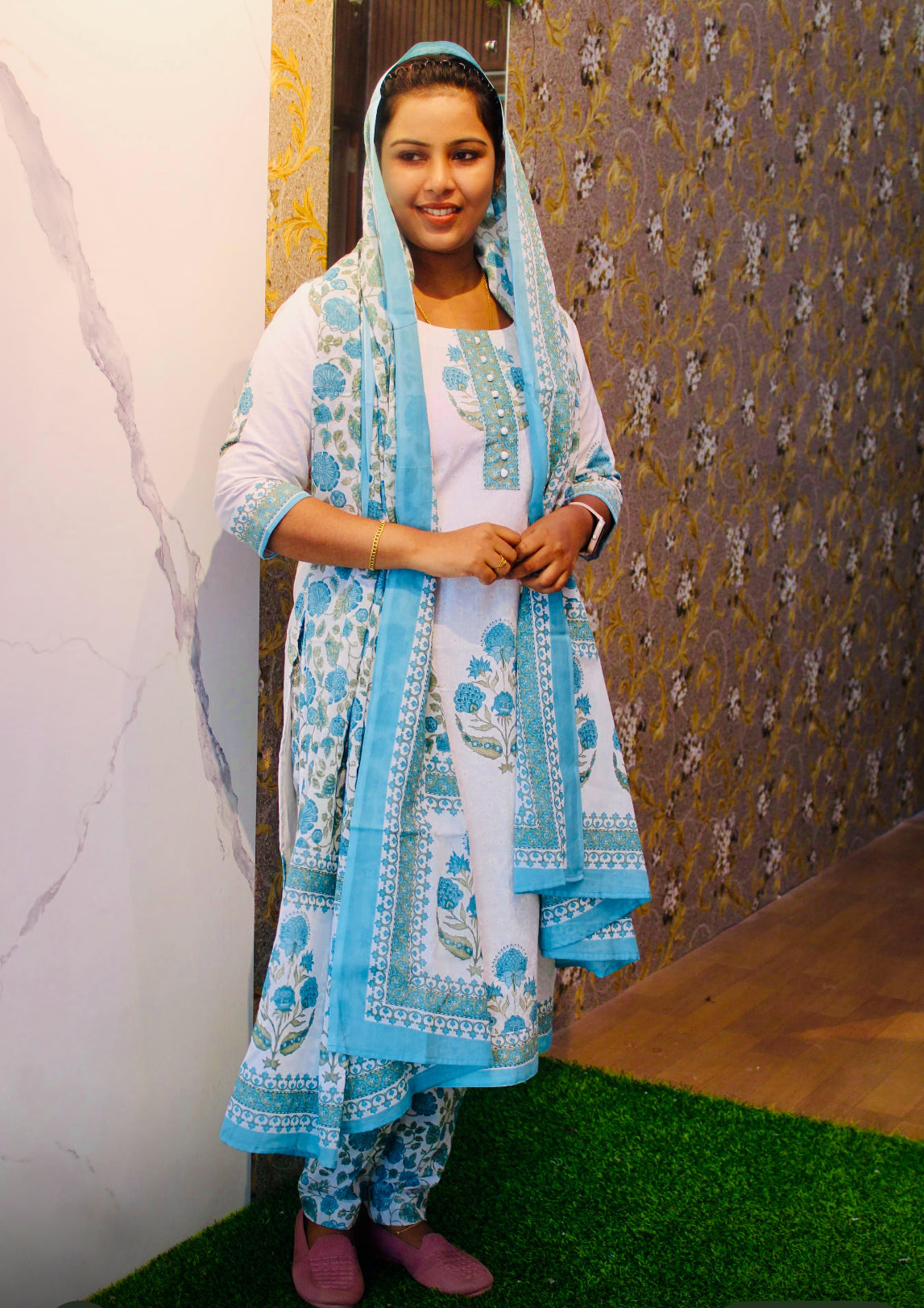 Light blue cotton set