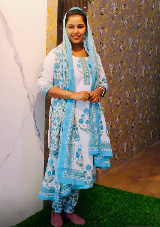 Light blue cotton set