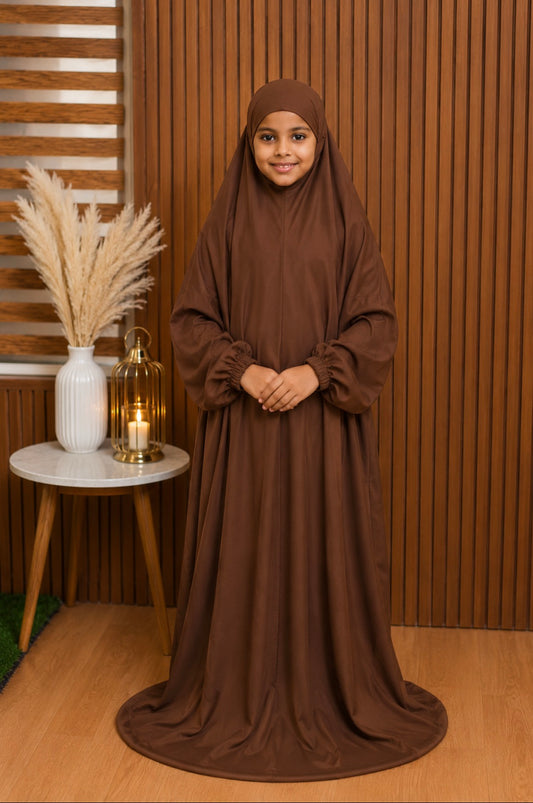 Kid's brown   colour Prayer Dress