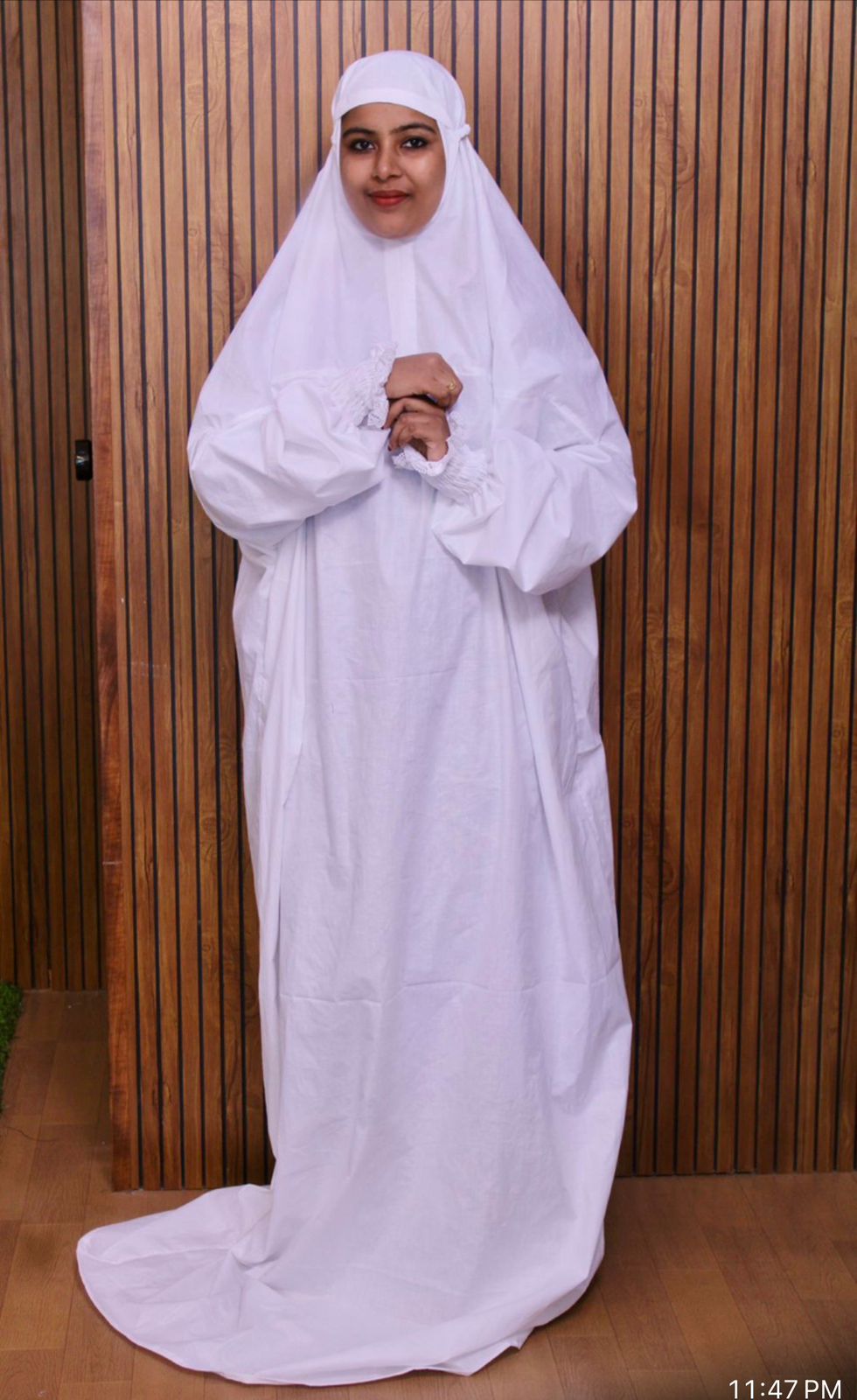 Premium White Cotton Prayer Dress