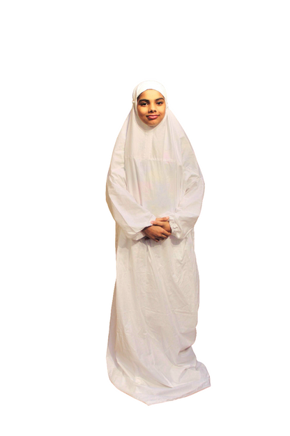 Kids pure cotton white prayer dress