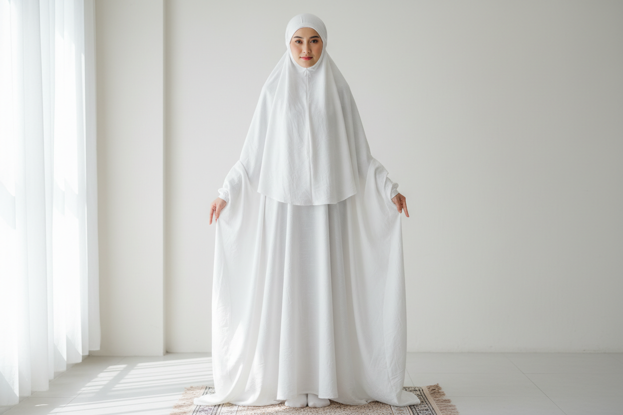 prayer dress don't cover face.. just remove that covering part.. remaining good to go