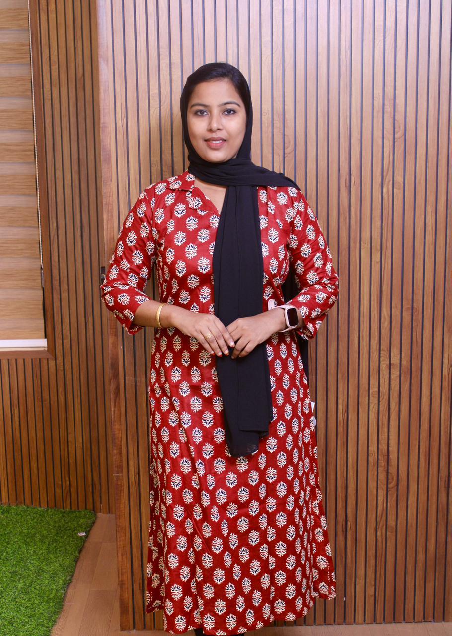 Haadiyaas Pure Cotton Printed Kurti | Shirt Collar | Office & Casual Wear