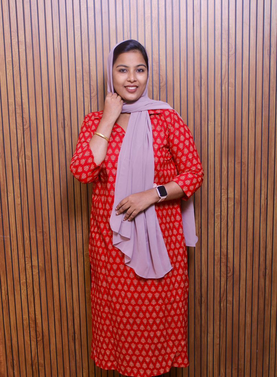 Haadiyaas Pure Cotton Printed Kurti | Shirt Collar | Office & Casual Wear