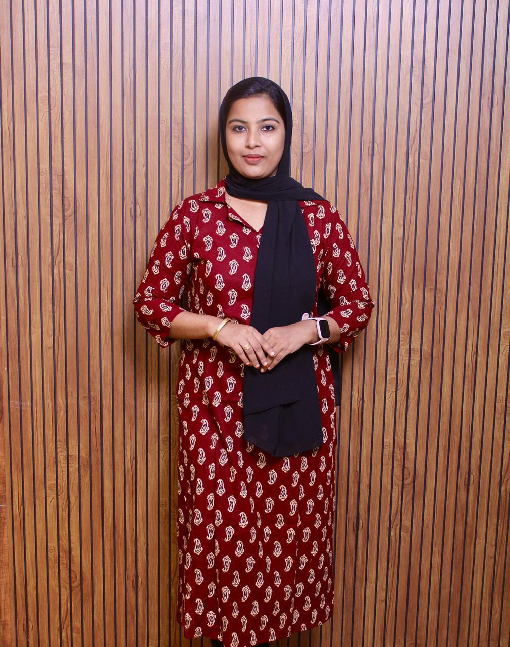Haadiyaas Pure Cotton Printed Kurti | Shirt Collar | Office & Casual Wear