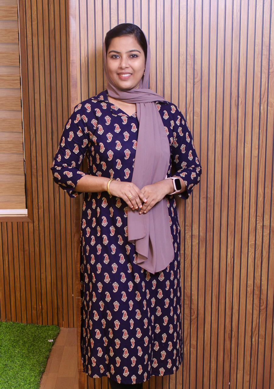 Haadiyaas Pure Cotton Printed Kurti | Shirt Collar | Office & Casual Wear